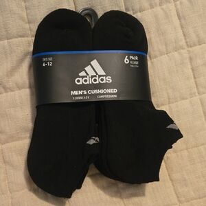 Adidas Men's Black Cushioned Athletic Socks